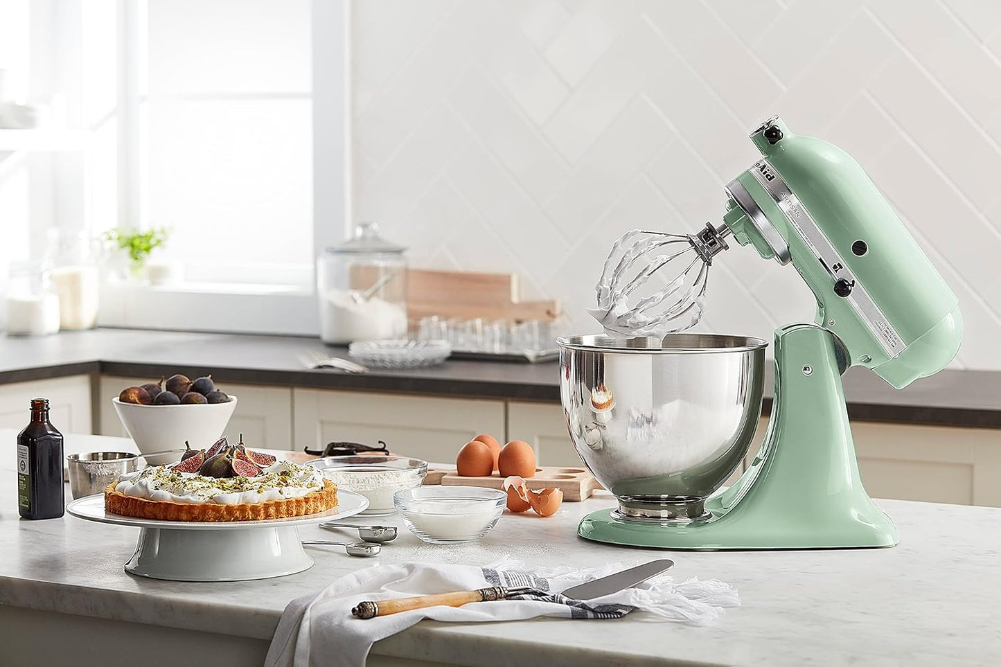 KitchenAid Artisan Series 5 Quart Tilt Head Stand Mixer with Pouring Shield KSM150PS, Pistachio