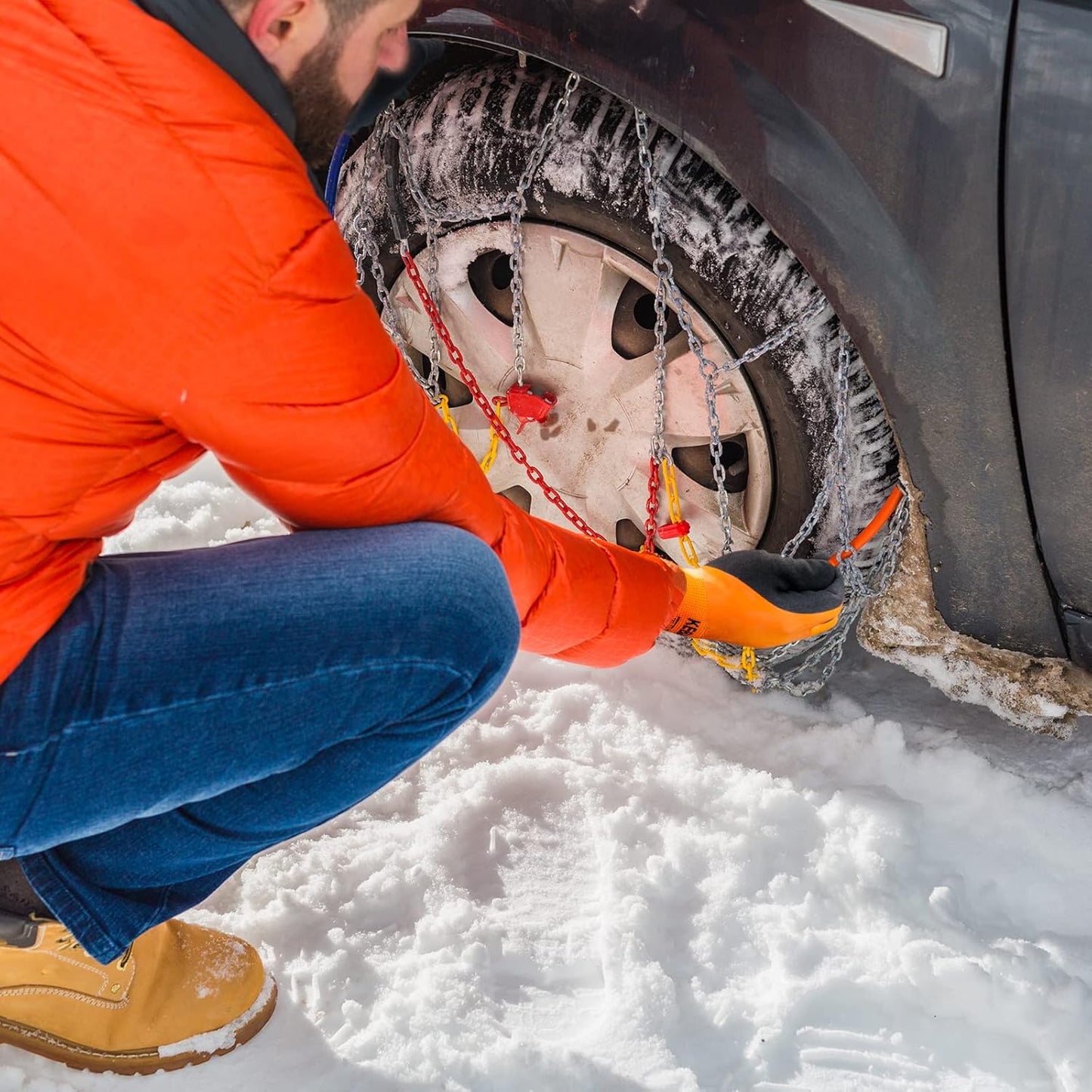 Kebada T1 Waterproof Winter Work Gloves for Men and Women,Insulated Work Gloves for Men Cold Weather,Warm Freezer Gloves Large