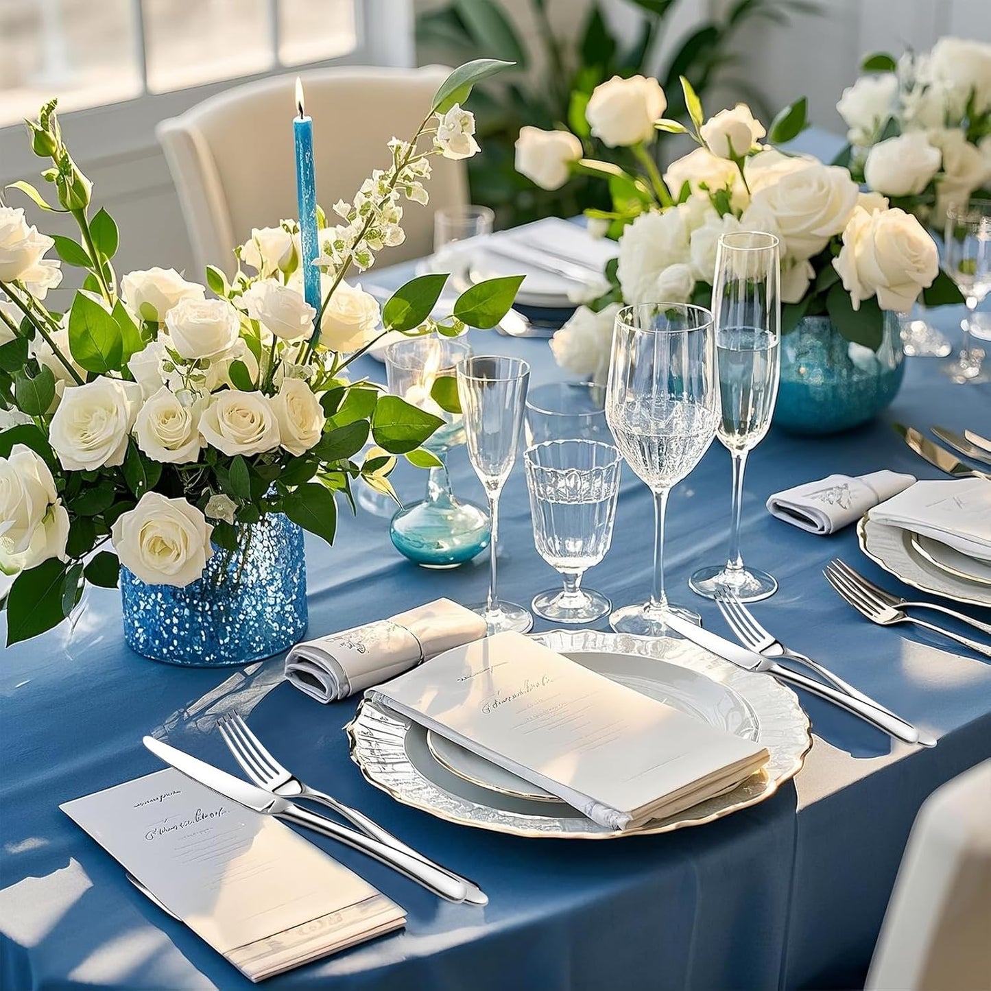 Heavy Duty Silverware Set for 6, 30 Piece Premium Stainless Steel Flatware Utensils Cutlery Set Including Steak Knife Fork and Spoon, Dishwasher Safe, Gift Package for Wedding Housewarming