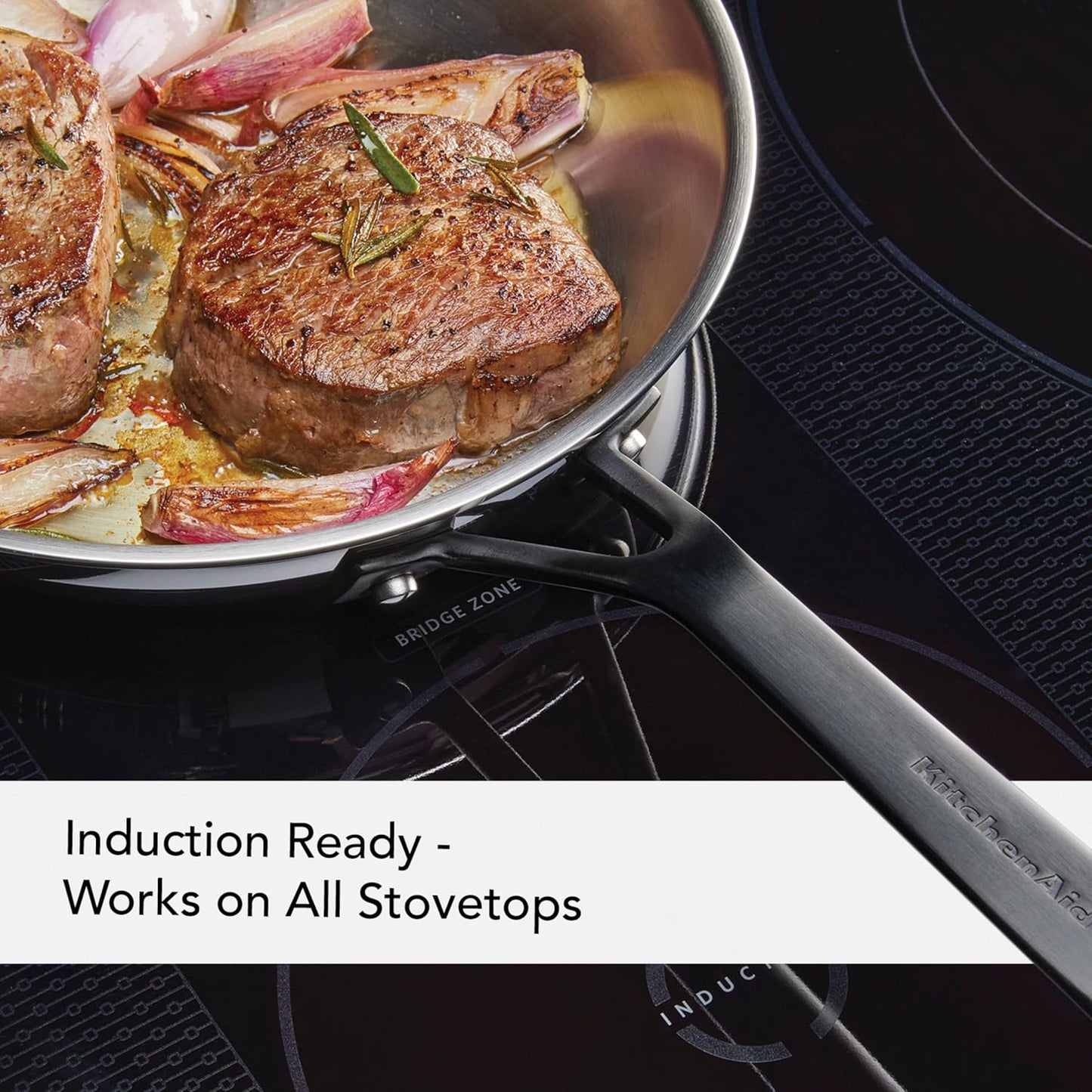 KitchenAid Polished Stainless Steel Frying Pan/Skillet, 10-Inch