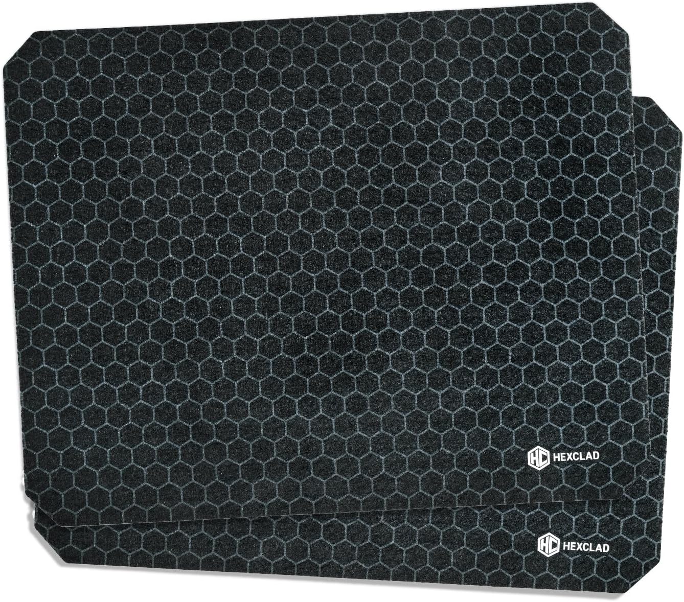 HexClad 2-Piece Dish Drying Mat Set Made of Absorbent Fabric that Holds up to 8oz of Liquid, Ultra-Thin Design for Fast Drying, Waterproof and Non-Slip Backing, Cut for a Universal Fit that Won’t Fray