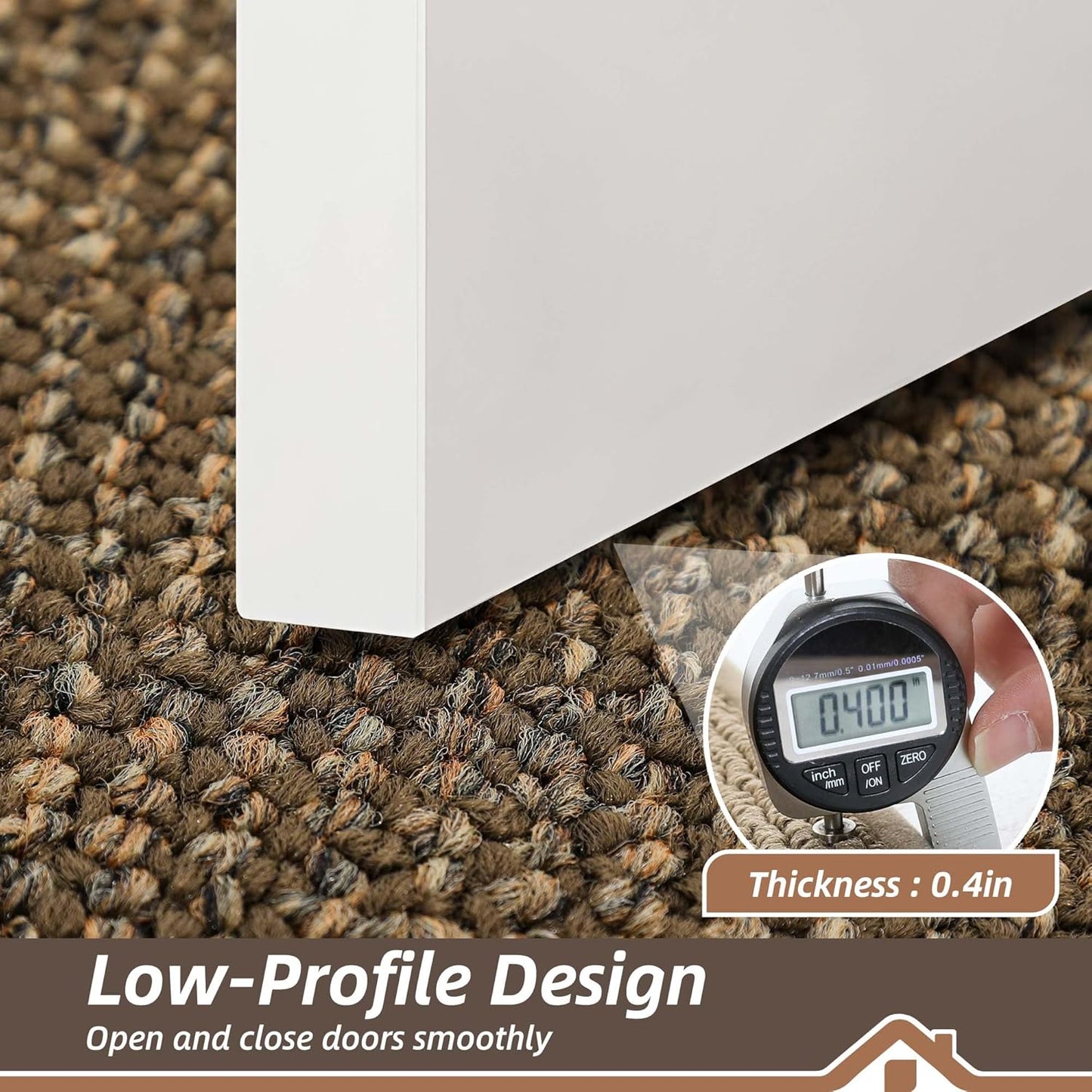 BEQHAUSE Indoor Door Mat 32" x 48", Dirt Trapper Door Mats Non-Slip Entryway Rugs Washable, Resist Dirt Absorbent Welcome Mat, Low Profile Floor Mats for Front Back Door and Entryway, Brown