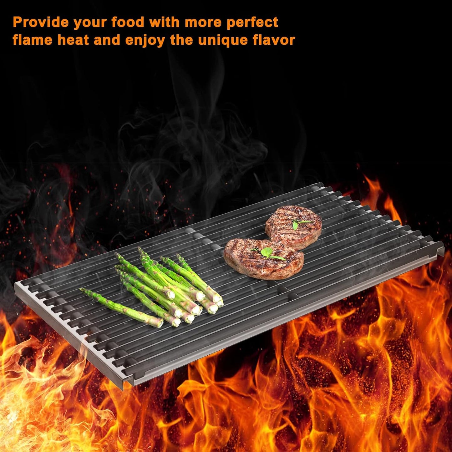 Cooking Grid Grates and Emitter Plates Replacement Parts for Charbroil Commercial TRU-Infrared Grills 463241013, 463243812, 463243911, 463246909,G515-4700-W1, G515-4800-W1 Cast Iron