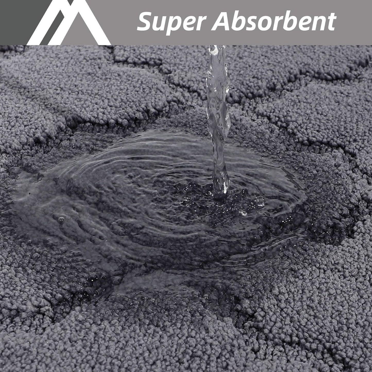 COSY HOMEER Soft Kitchen Floor Mats for in Front of Sink Super Absorbent Kitchen Rugs and Mats 20"x79" Non-Skid Kitchen Mat Standing Mat Washable,Polyester,Dark Grey