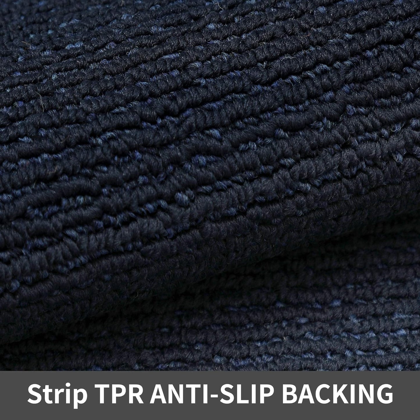 COSY HOMEER 20x30 Inch/20X48 Inch Kitchen Rug Mats Made of 100% Polypropylene Strip TPR Backing 2 Pieces Soft Kitchen Mat Specialized in Anti Slippery and Machine Washable,Navy