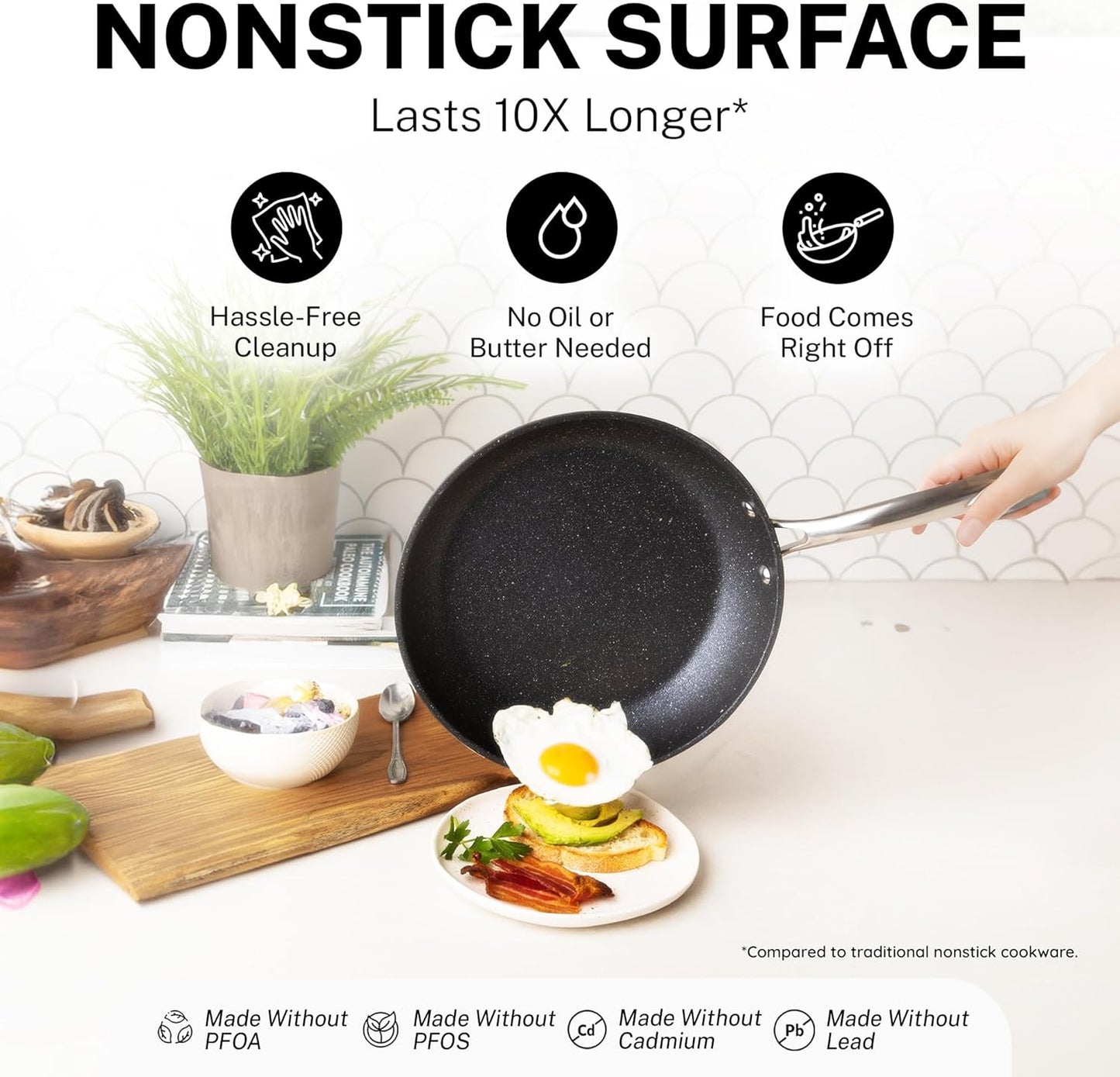 GRANITESTONE 20 Pc Complete Pots and Pans Set Non Stick Cookware Set with Deep Frying Pan Set, Bakeware, Steamer, Cooking Utensils, Non Toxic PFOA PFOS Free, Oven and Dishwasher Safe