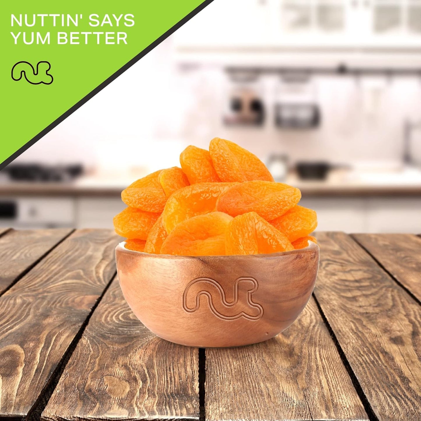 NUT CRAVINGS - Sun Dried Turkish Apricots, No Sugar Added (32oz, 2 LB) Bulk Dry Fruits Packed Fresh in Resealable Bag - Sweet Healthy Snack, Naturally Grown, Vegan, Kosher