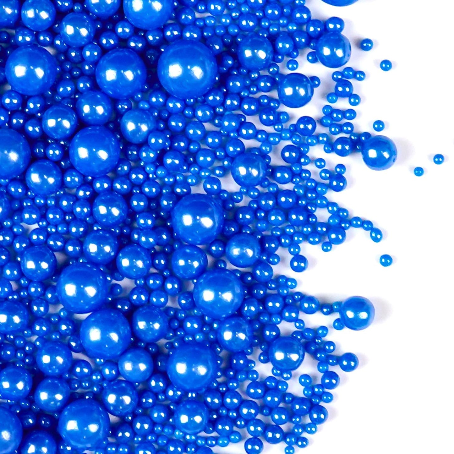 Deep Blue Pearl Sugar Sprinkles, Edible Candy Pearls, 150g/5.29oz, Blue Sprinkles for Cake Decorating, Baking Cake Decorations, Ice Cream Toppers, Cupcakes, Wedding Party Chirstmas Supplies