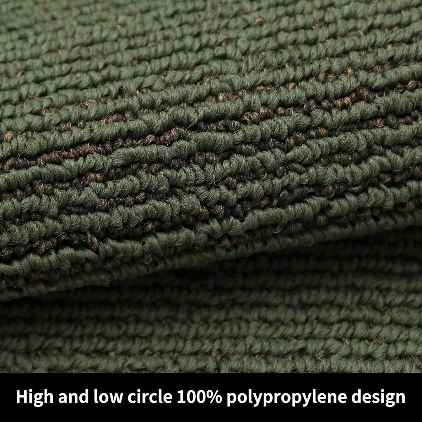 COSY HOMEER 20x30 Inch/20X48 Inch Kitchen Rug Mats Made of 100% Polypropylene Strip TPR Backing 2 Pieces Soft Kitchen Mat Specialized in Anti Slippery and Machine Washable,Green