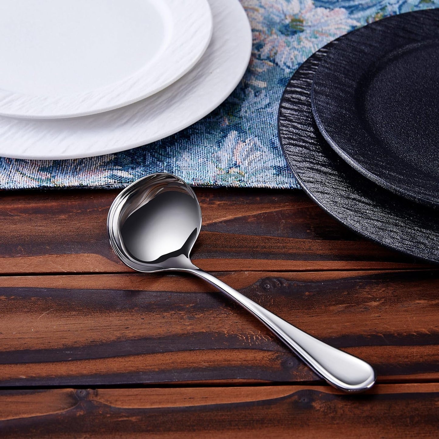 KEAWELL Premium 7.1" Verona Gravy Ladle, 18/10 Stainless Steel, Heavy-Duty with Deep Bowl, High-Polished Finish, Ergonomic Handle for Smooth Pouring, Dishwasher Safe (2, 7.1" Gravy Ladle)