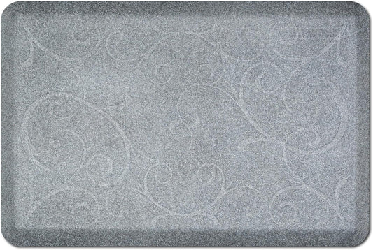 WellnessMats Bella Collection Anti-Fatigue Floor Mat, Polyurethane – Ergonomic Support Pad for Home, Kitchen, Garage, Office Standing Desk – Water Resistant - Made in USA