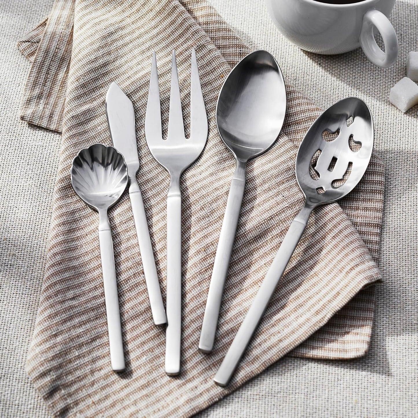 ZWILLING Premier Series Satin Opus 45-Piece Stainless Steel Flatware Set - Made with Special Formula Steel Perfected for Almost 300 Years, Dishwasher Safe, Service for 8, Matte Finish (not polished)