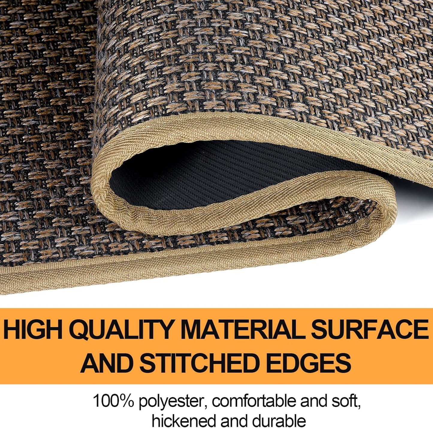 Kitchen Mat 1 PCS, Cushioned Non Slip Rugs for Kitchen Floor, Absorbent Runner Comfort Standing Mats Washable for Kitchen, Office, Home (Brown, 17.3"x30")