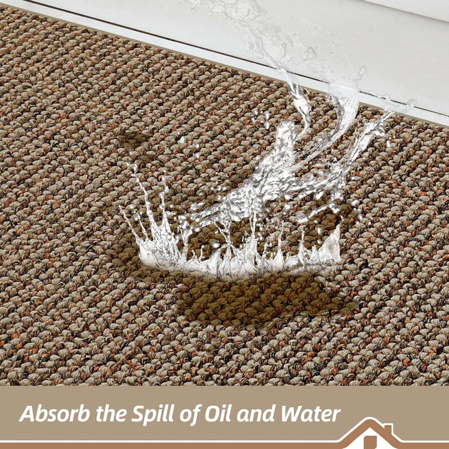 BEQHAUSE Kitchen Runner Rugs 24"x72", Non-Slip Kitchen Mats for Floor, Super Absorbent and Stain Resistant Kitchen Rug, Machine Washable Rugs for Kitchen, Hallway, Laundry & Sink, Taupe