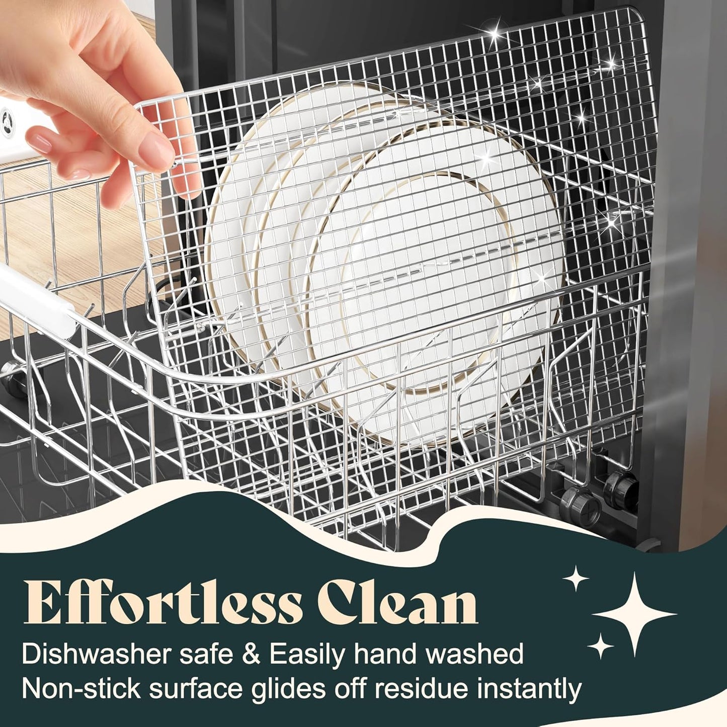 Cooling Racks for Cooking and Baking-11.5"x16.5" Oven Safe Premium Stainless Steel Heavy Duty Baking Rack Tight-Wire, Fits Half Sheet Pan for Roasting & Grilling & Cooking-1 Pack