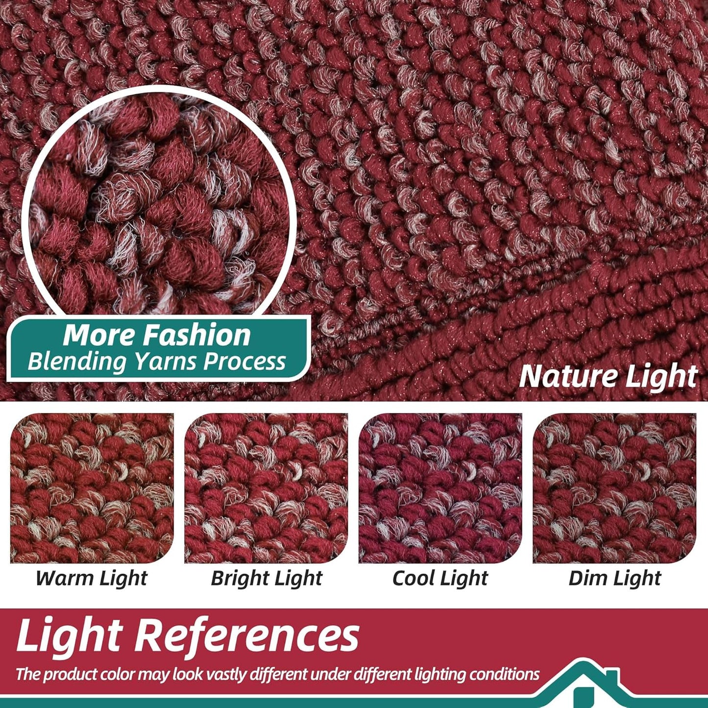 BEQHAUSE Indoor Door Mat 24" x 36", Dirt Trapper Door Mats Non-Slip Entryway Rugs Washable, Resist Dirt Absorbent Welcome Mat, Low Profile Floor Mats for Front Back Door and Entryway, Red