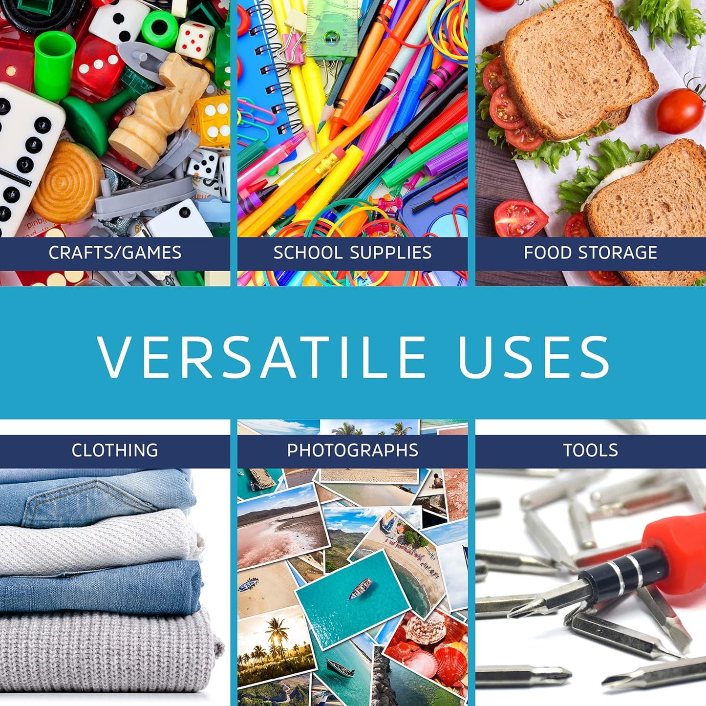 GPI Pack of 200, 12" X 15" Clear Plastic Reclosable Zip Bags - Bulk 2 Mil Thick Strong & Durable Poly Baggies with Resealable Zip Top Lock for Travel, Storage, Packaging & Shipping